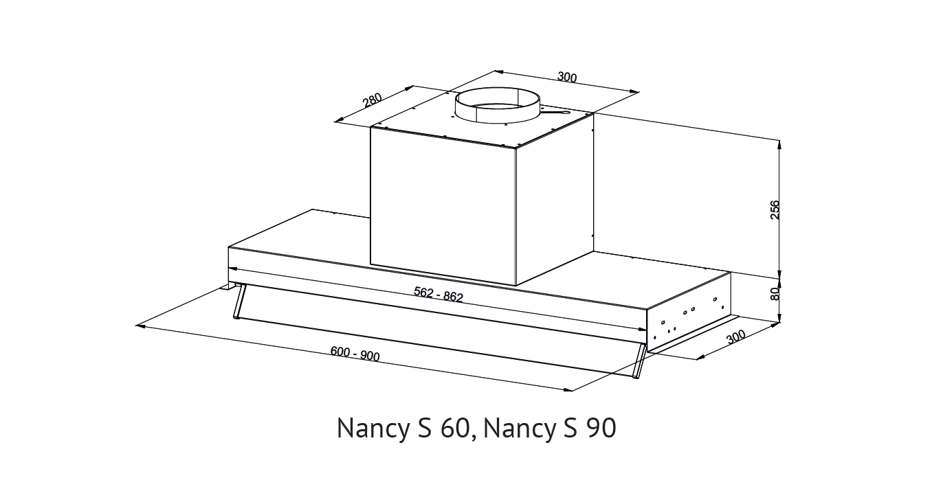 Схема встраивания Kuppersberg NANCY S 90 Black